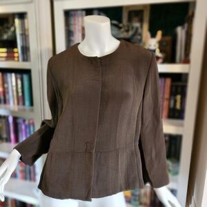 Eileen Fisher Silk Blend Cardigan Jacket